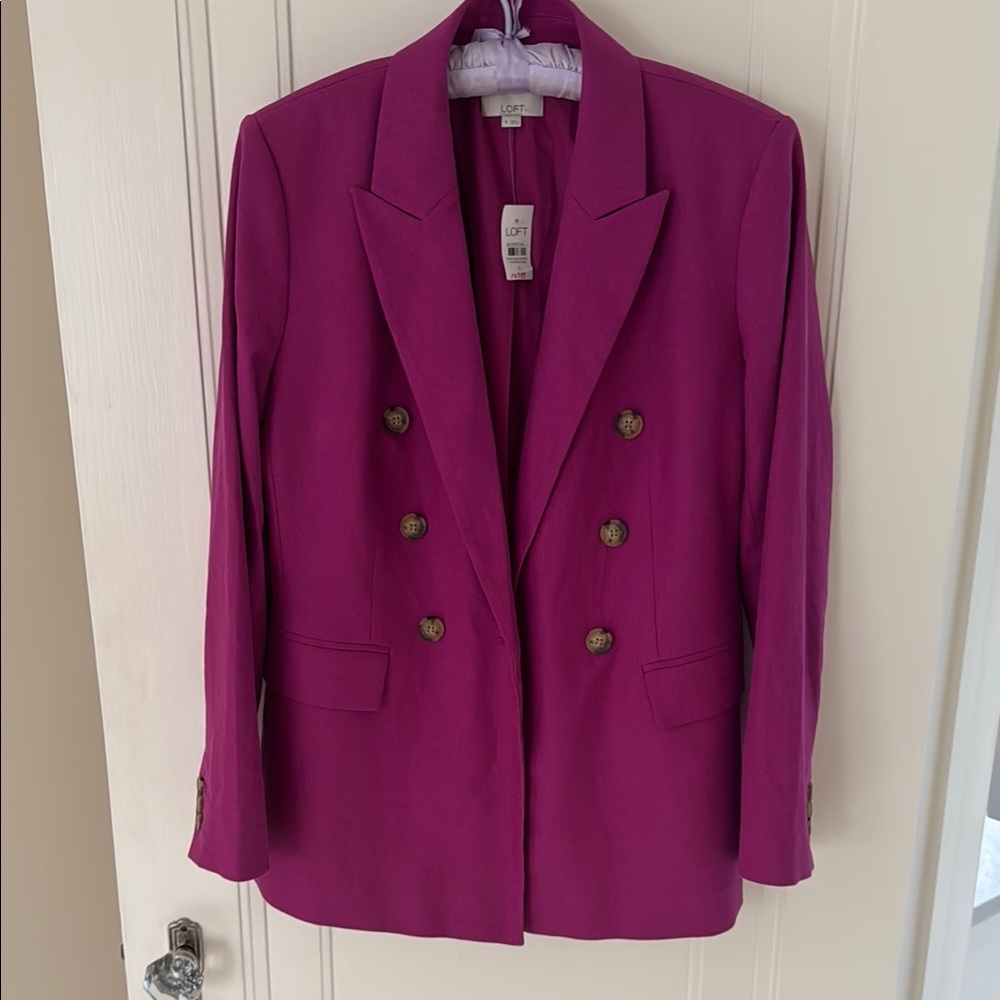 LOFT Pink Blazer Structured Suit Jacket